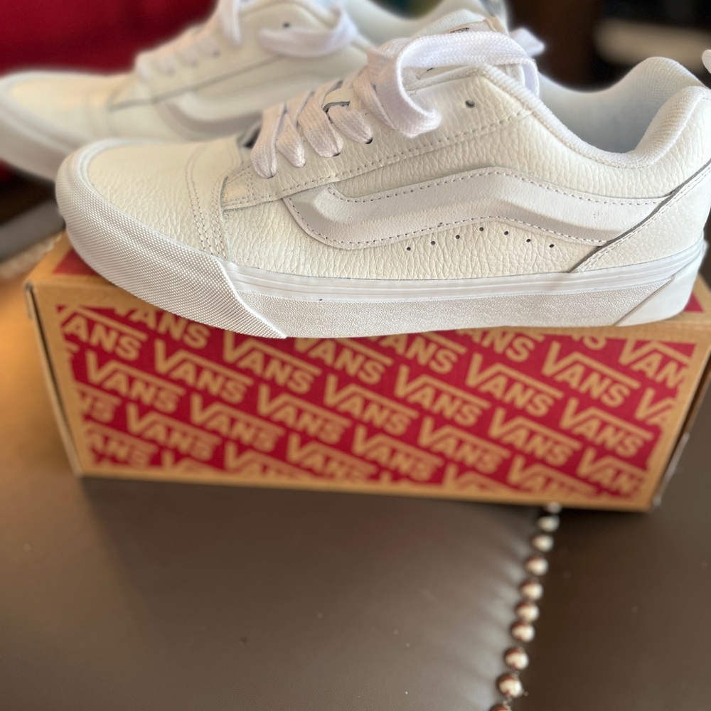 Vans Knu Skool True White Leather Shoes